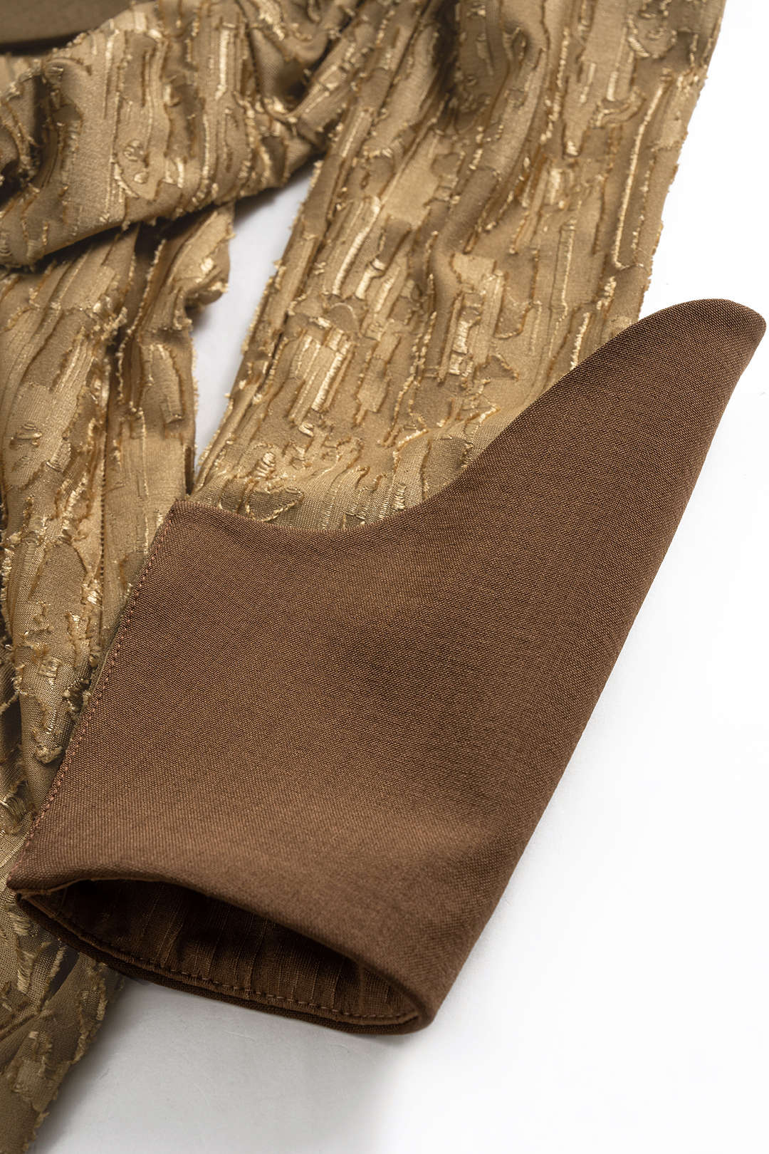 Metallic Button Ripped Patchwork Long Sleeve Bodysuit