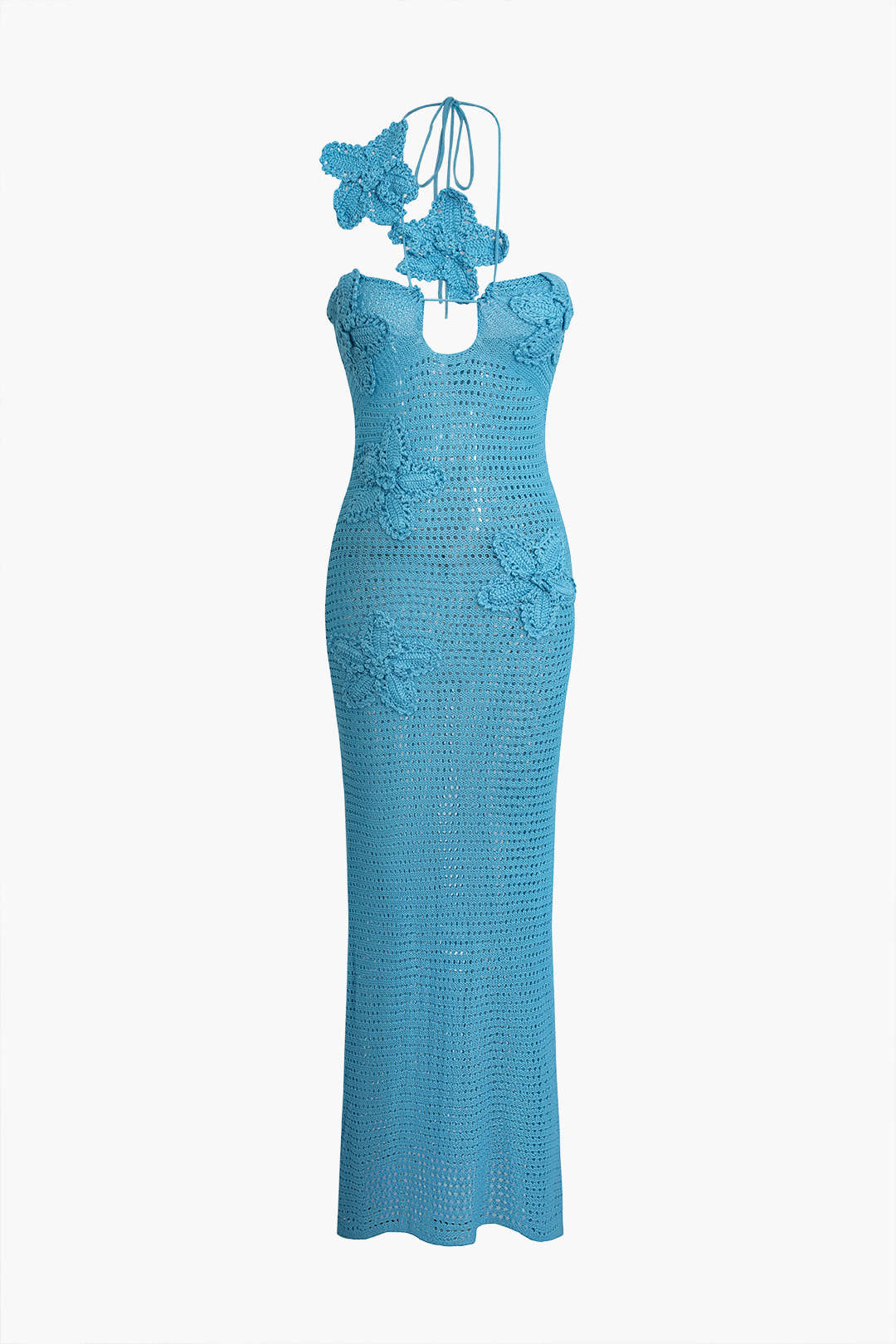 Robe maxi en tricot de fleur 3D Crossed