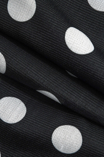 Polka Dot Print Off Shoulder Maxi Dress