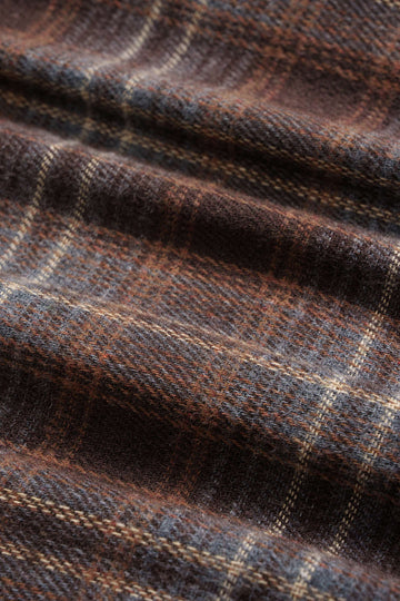 Plus Size Plaid Print Faux Leather Patchwork V-Neck Long Sleeve Mini Dress