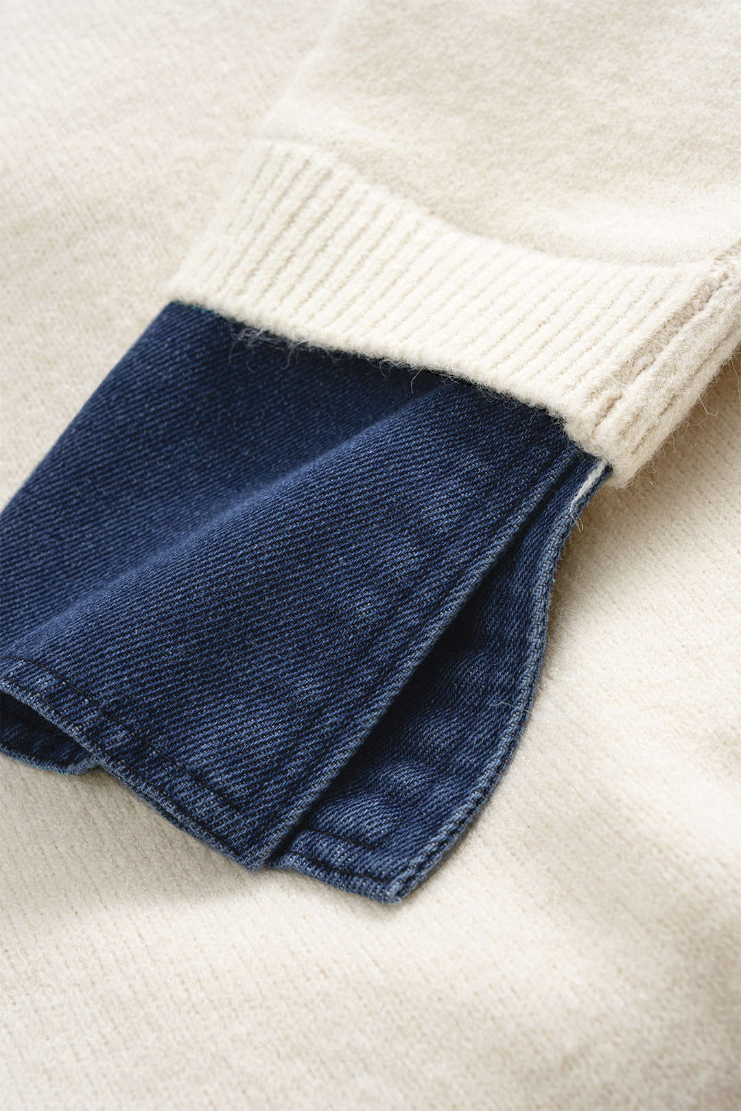 Sweater Patchwork Long-Sleeve Top