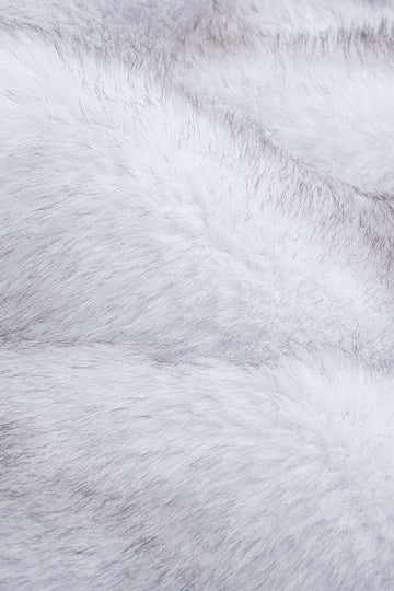 Faux Fur Feather Long Sleeve Coat