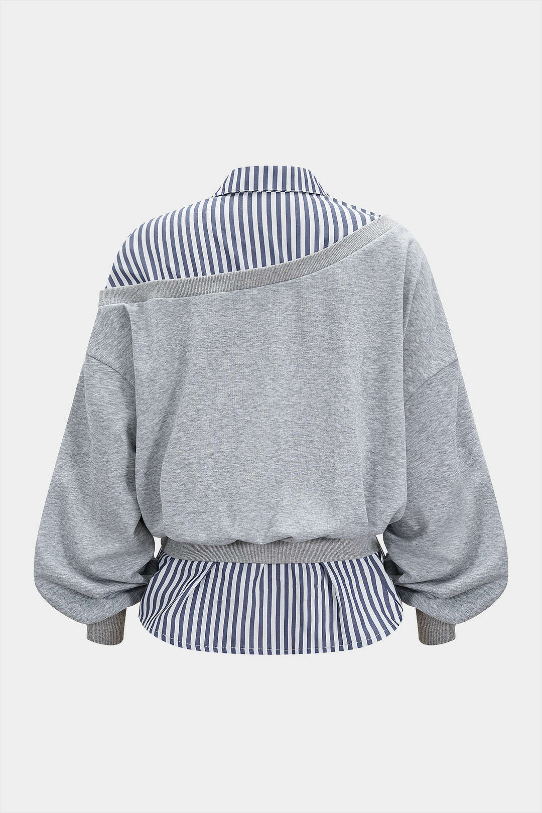 Patchwork Asymmetrical Long Sleeve Sweatshirt