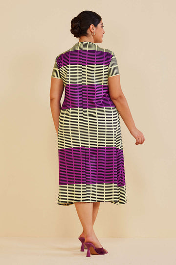 Plus Size Striped Midi Dress
