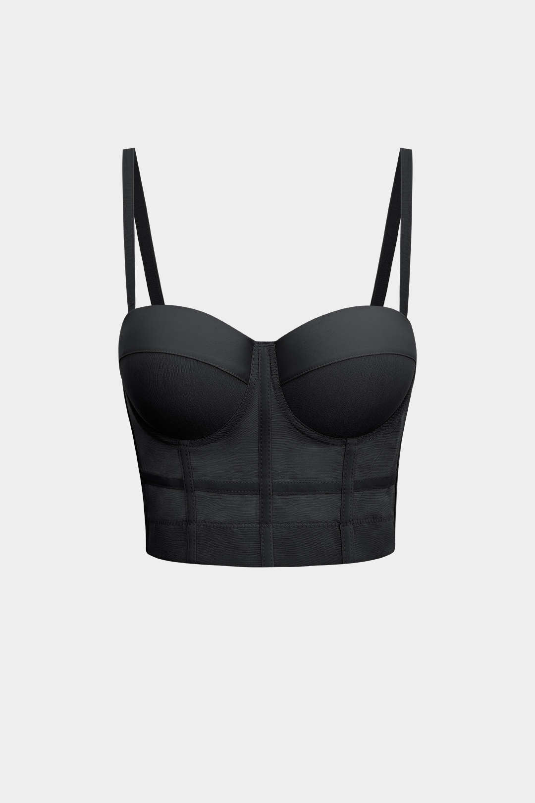 Mesh underwire bustier top