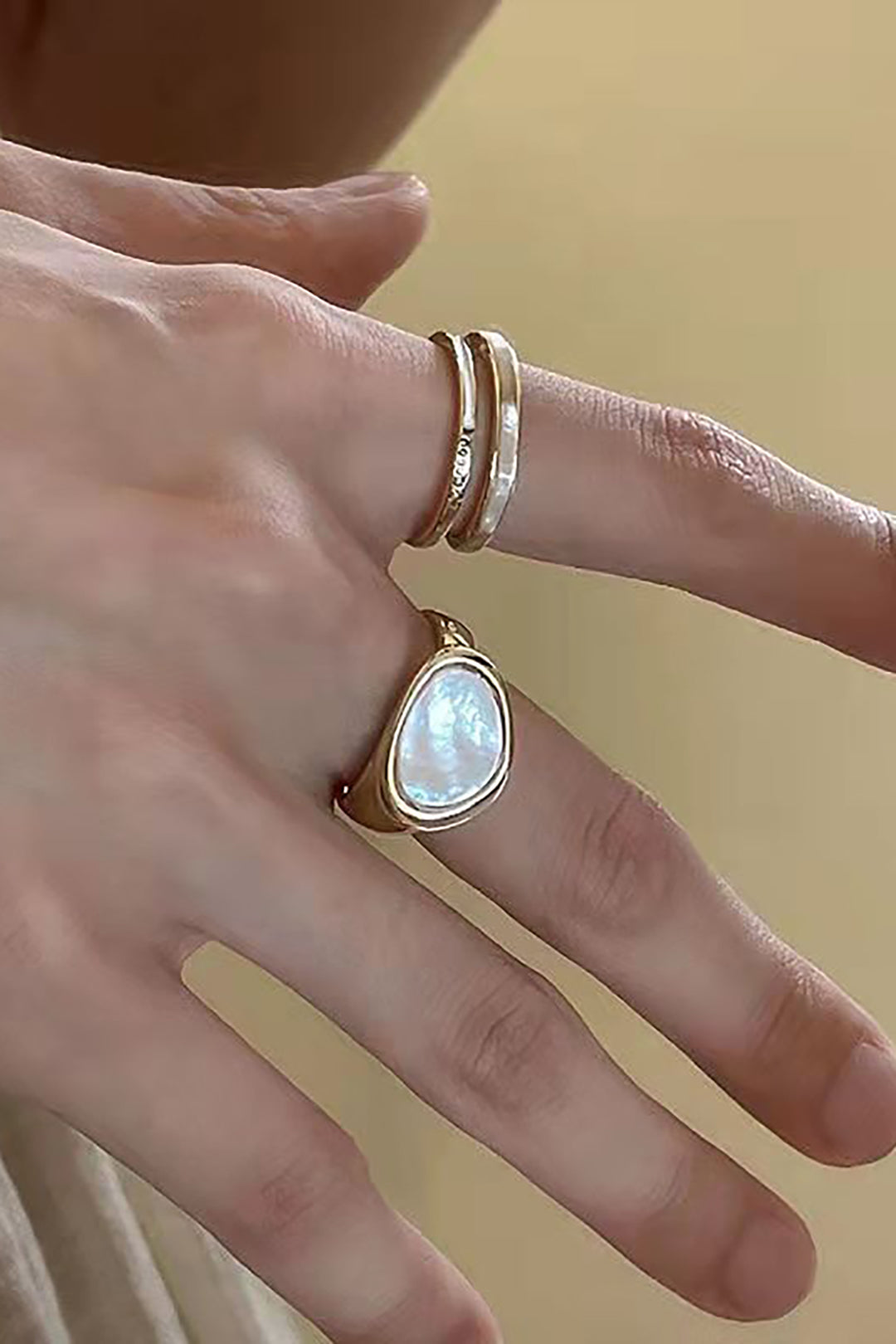 Pearl-Embellished Ring