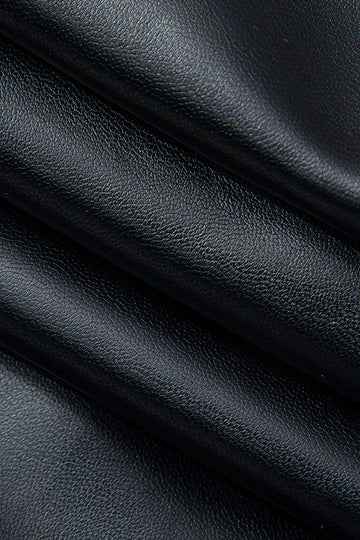 Faux Patent Leather Sleeveless Mini Dress