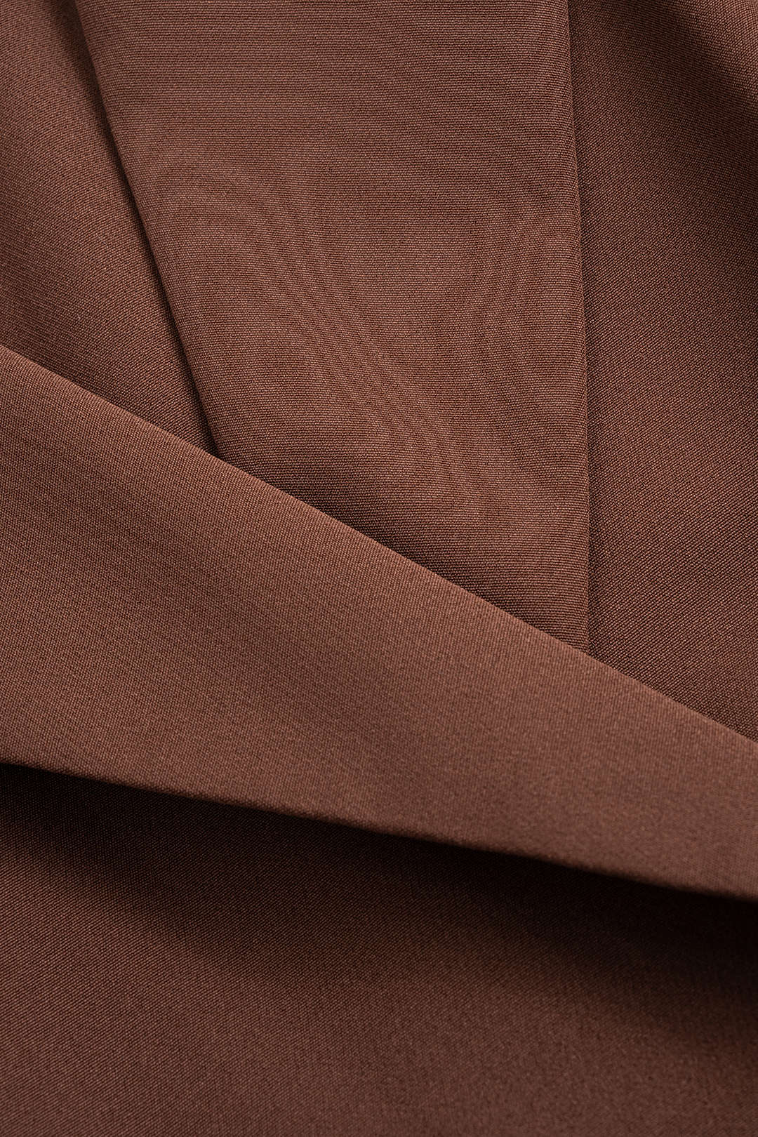 Notched Lapel Pleated Asymmetrical Long-Sleeve Maxi Dress