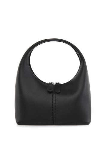 Solid Faux Leather Tote Bag