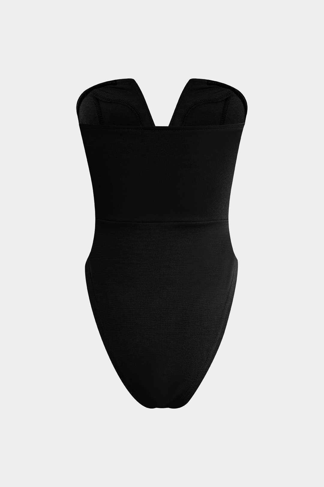 Bodysuit mingħajr strapless b'għonq V bażiku