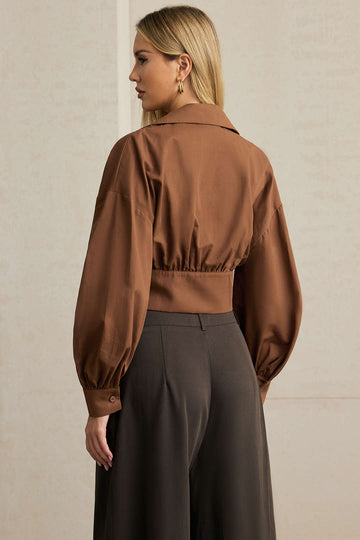 Ruched V-Neck Jacket