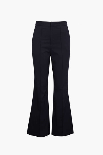 High Waisted Seam Detail Flared Pant