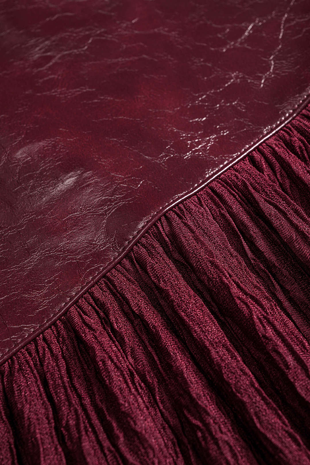 Faux Leather Patchwork Button Sleeveless Mini Dress