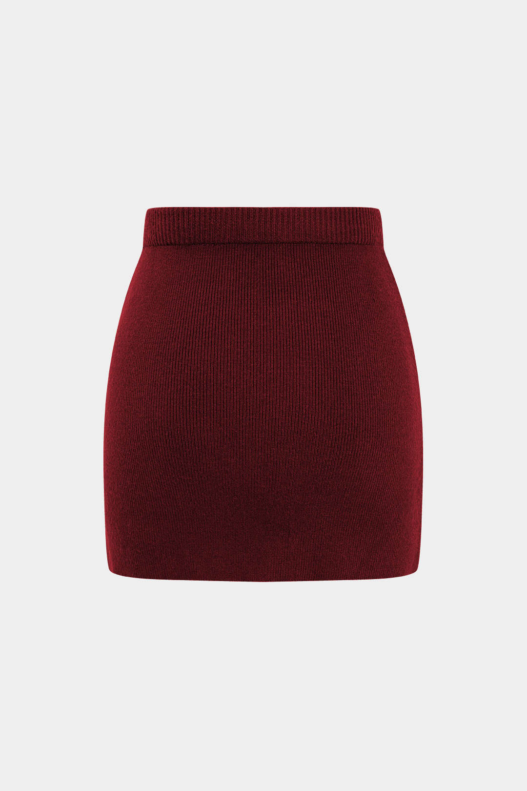 Basic Solid Knit Mini Skirt