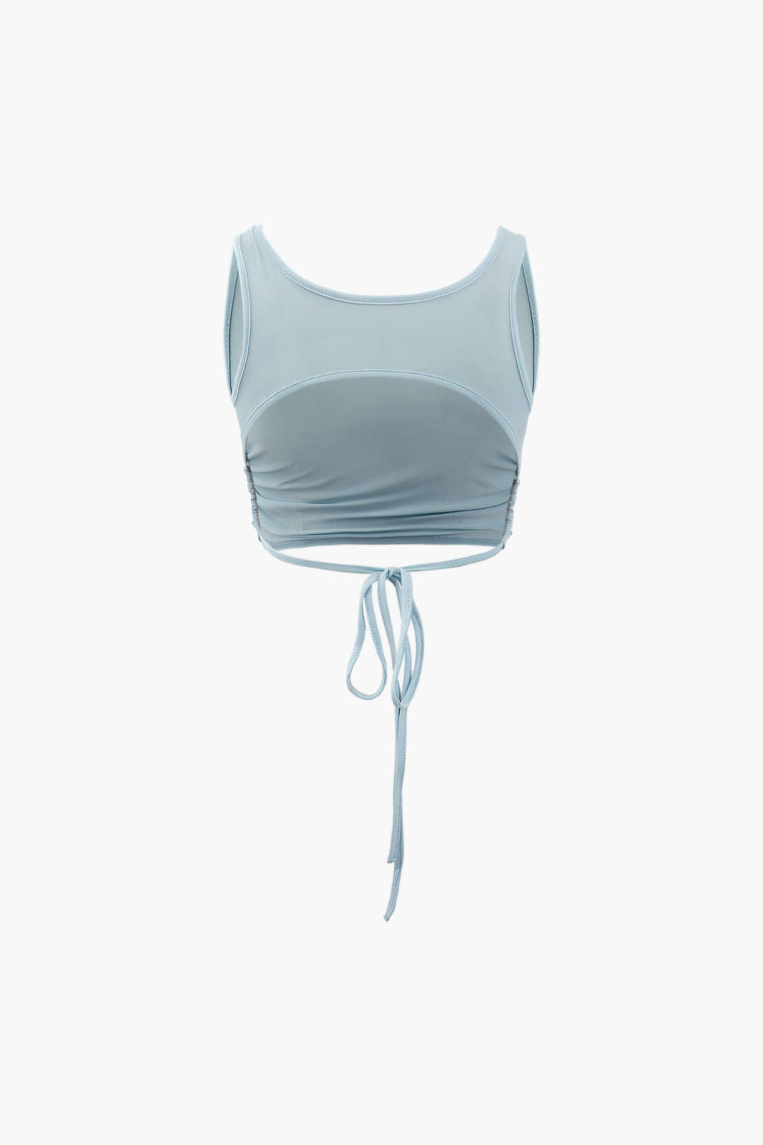 Tie Back Tank Top And Drawstring Slit Skirt Set