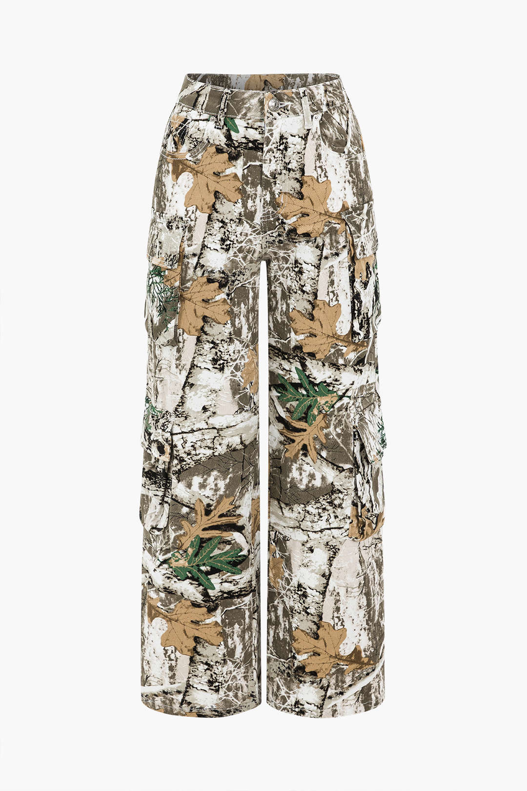 Tree Print Wide Leg Jeans