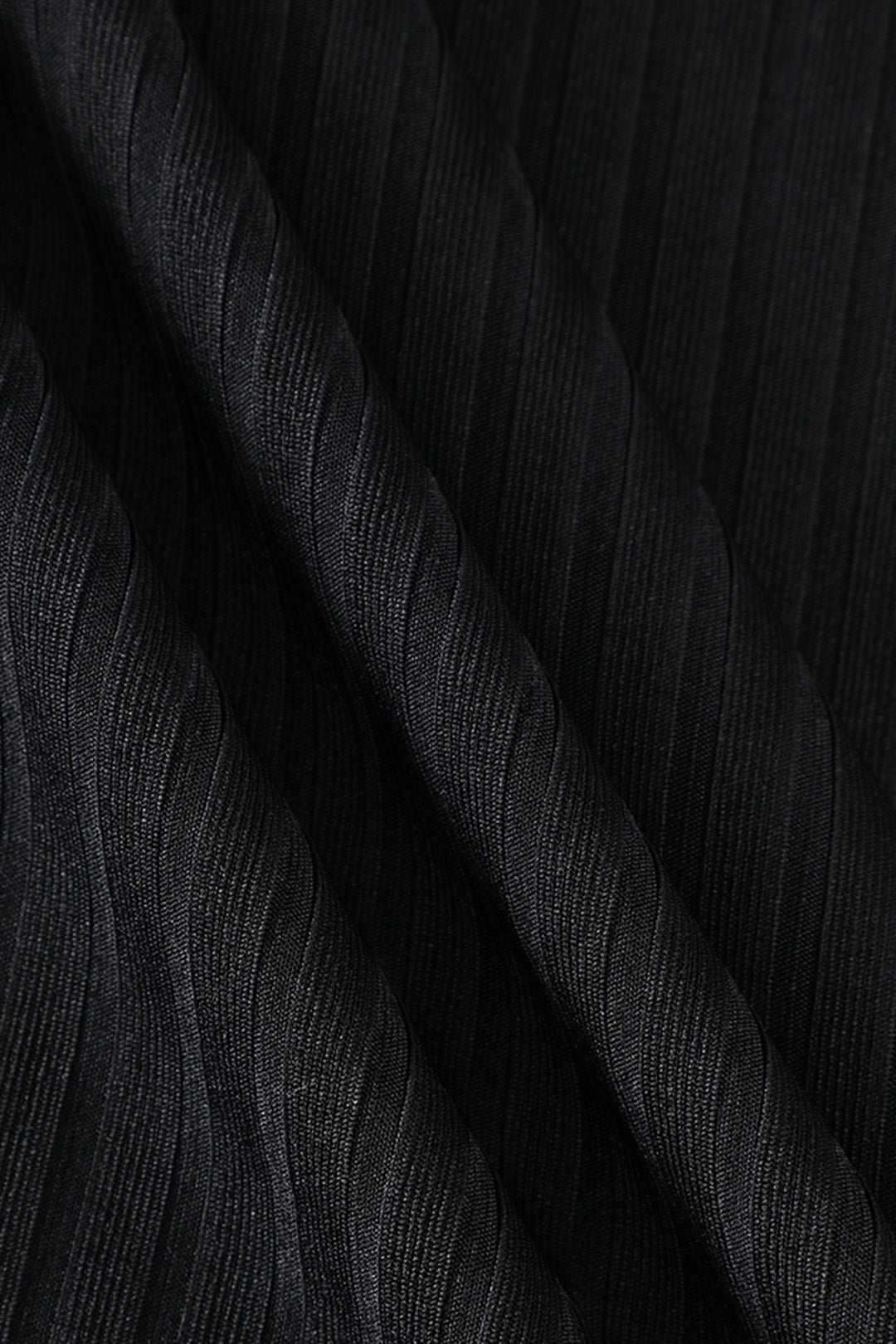Ribbed Twist Detail Long Sleeve Midi Dress