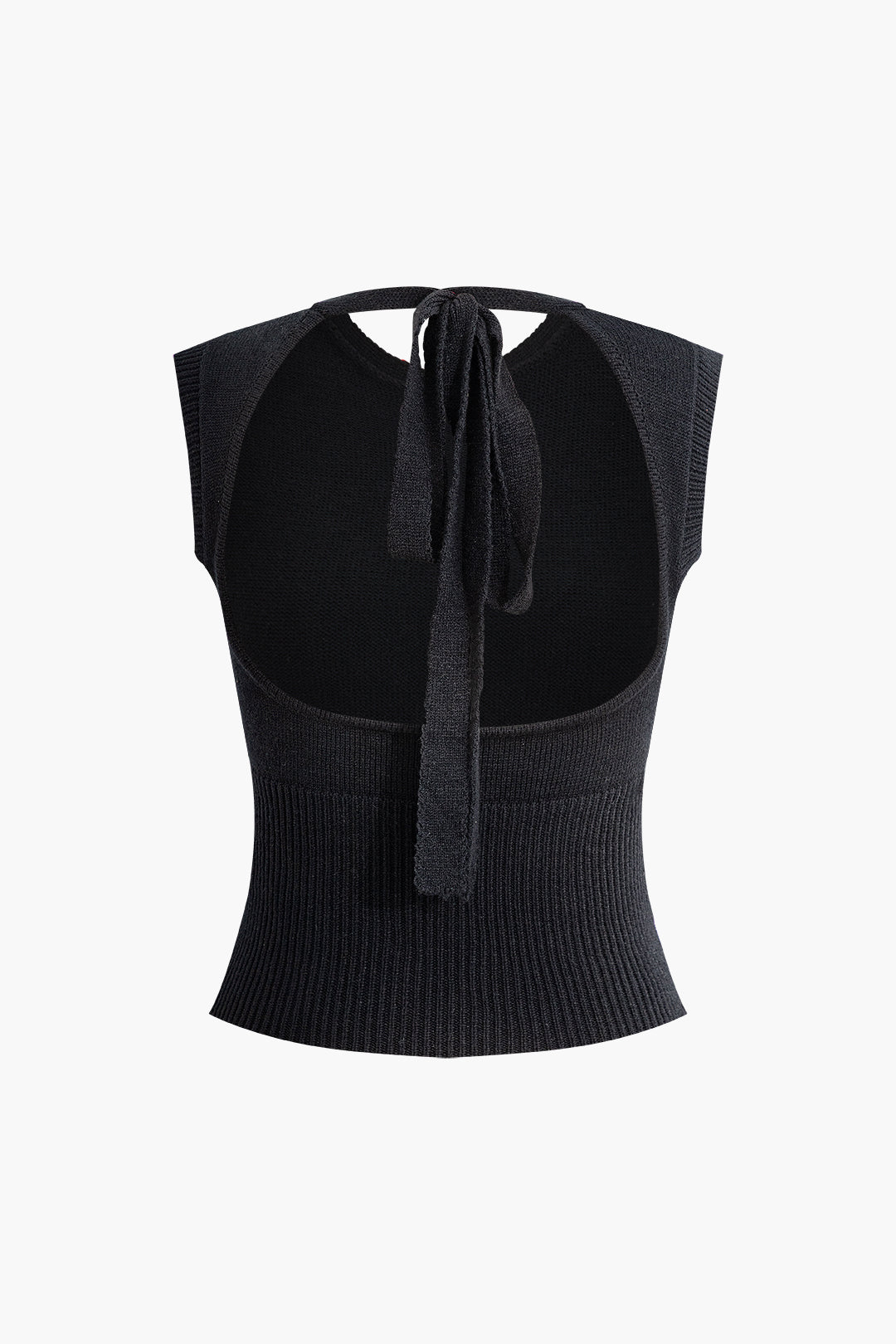 Tie Backless Knit Tank Top