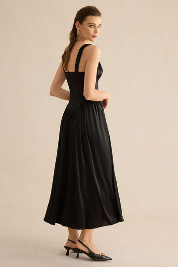 Satin Sleeveless Maxi Dress