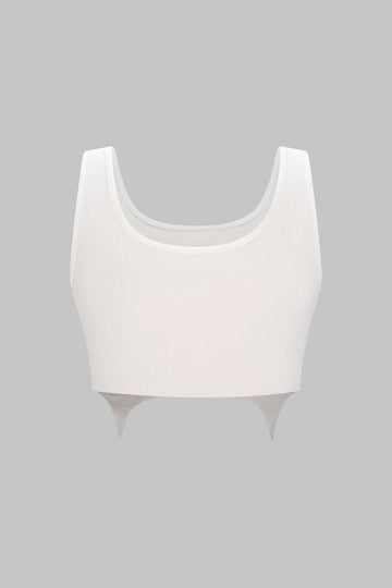 Rhinestone Print Tank Top