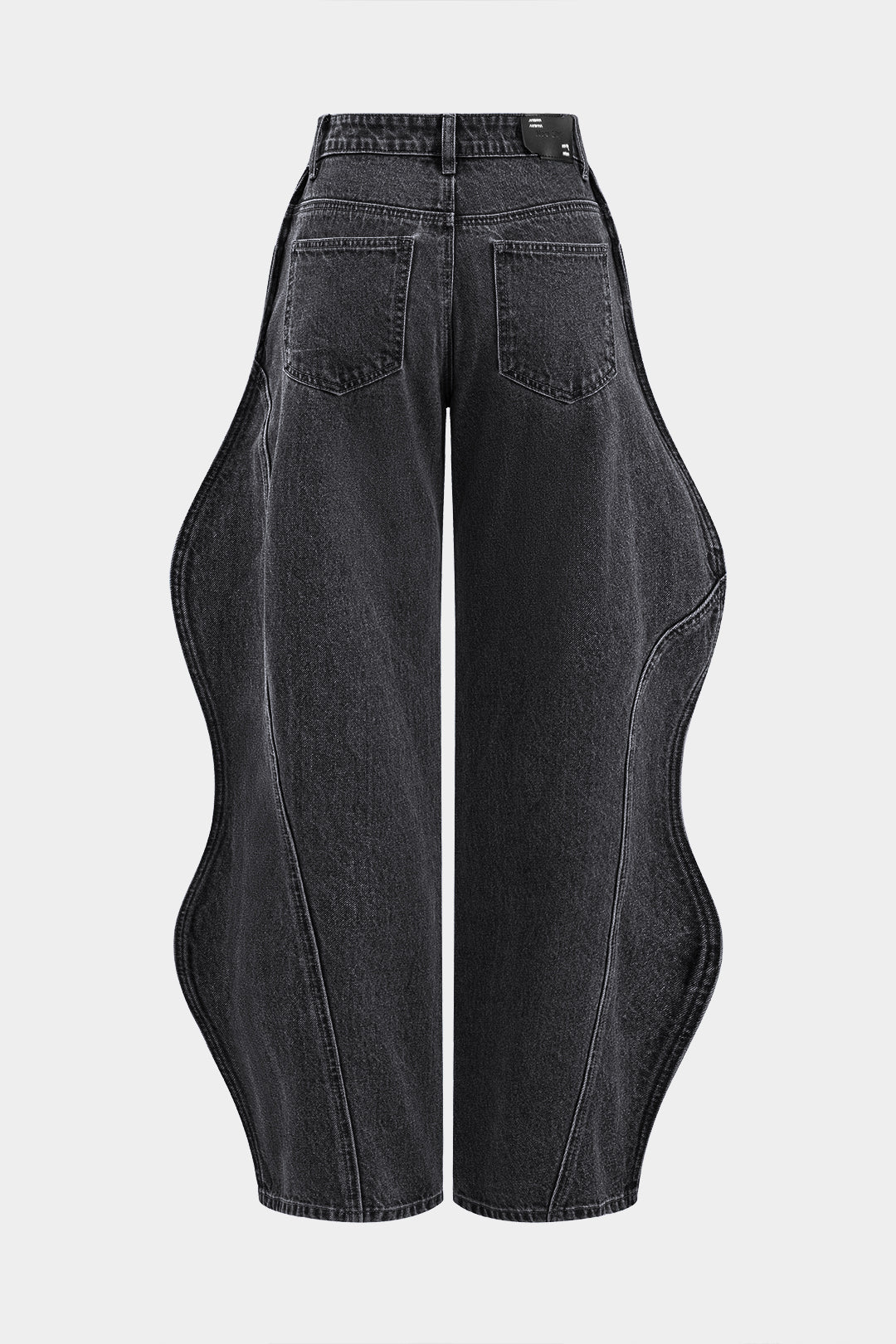 Wave Leg High Waist Barrel Jeans