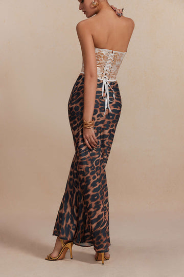 Leopard Print Mermaid Skirt