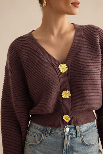 Sweater Button Cardigan