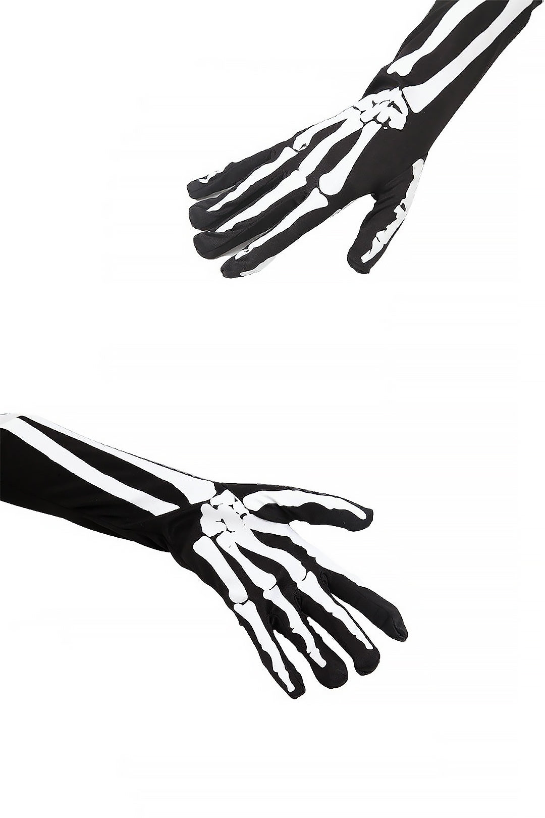 Skeleton Print Long Sleeve Gloves
