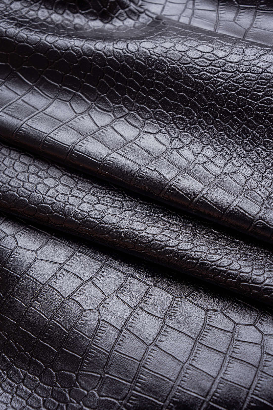 Crocodile Print Faux Leather V-Neck Pocket Jakcet