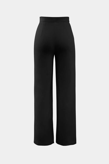 High Waisted Pressed-Crease Straight Leg Tailored Pants