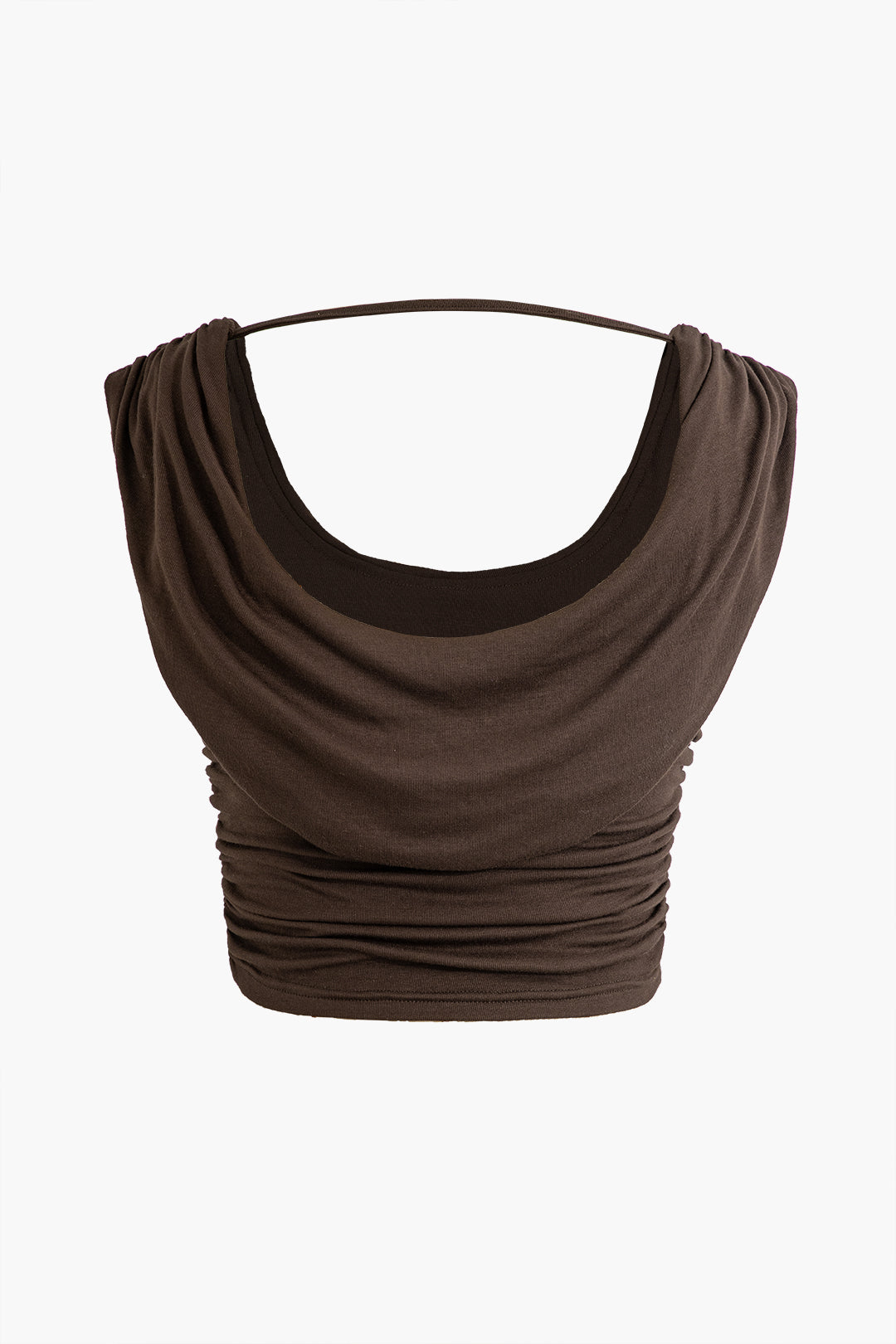 Solid Ruched Tank Top