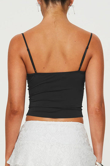 Ruched Crop Cami Tank Top