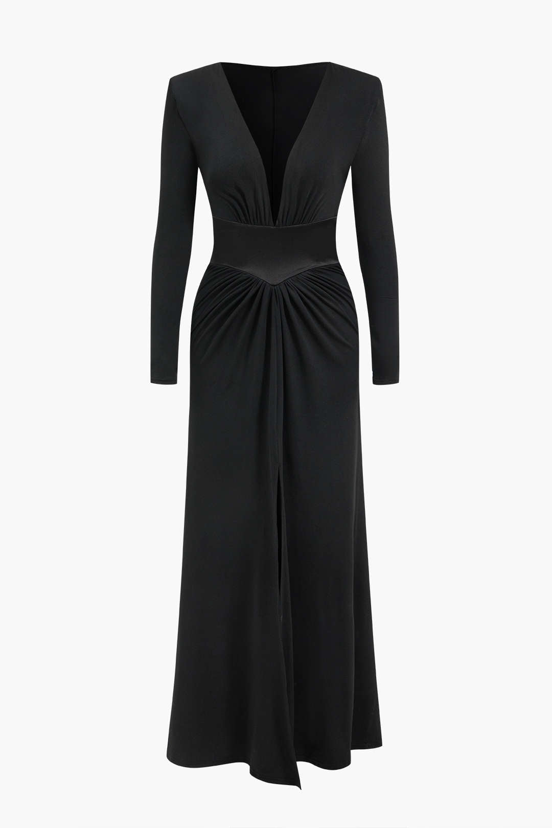 V-Neck Long Sleeve Maxi Dress