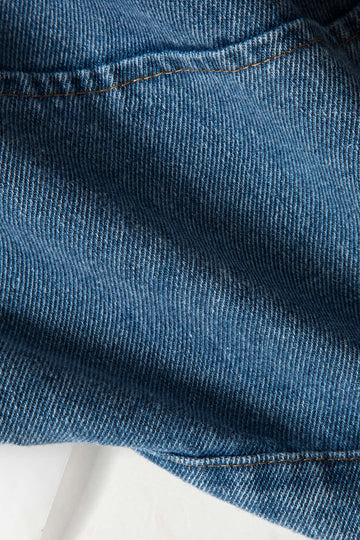 Veste en jean à imprimé léopard