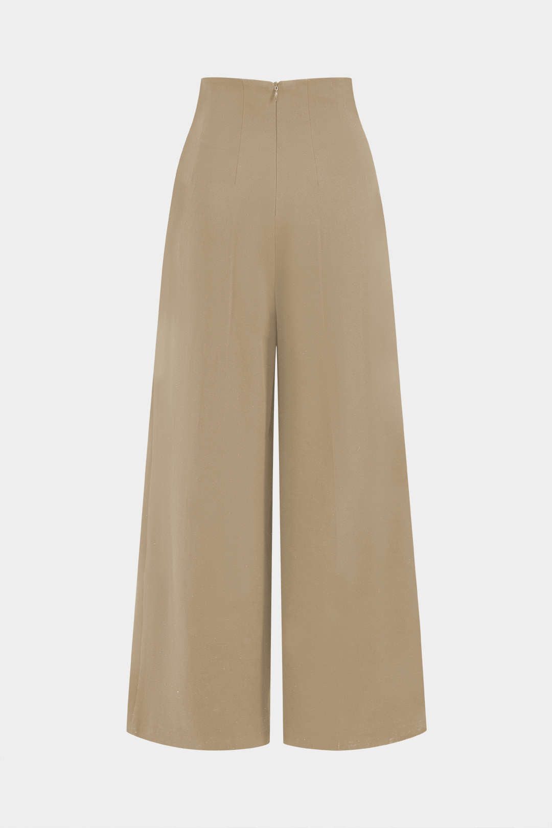 Pleated Asymmetrical Wide Leg Trousers