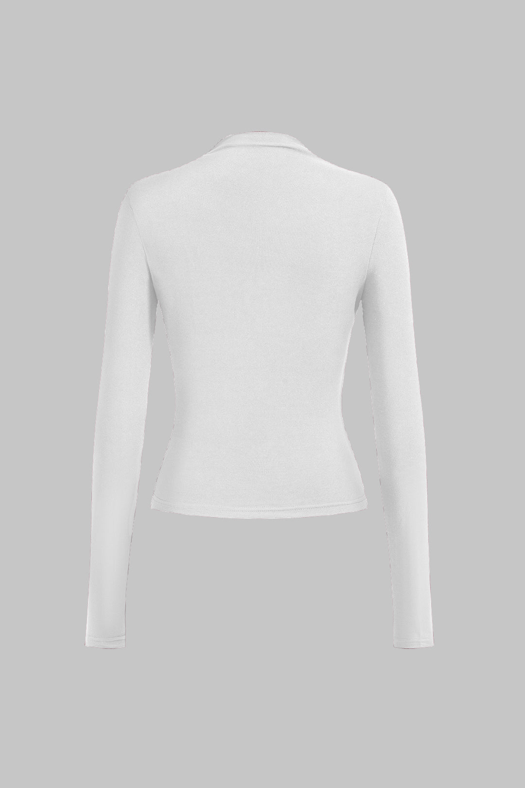 Mock neck Ruched Long Sleeve Top