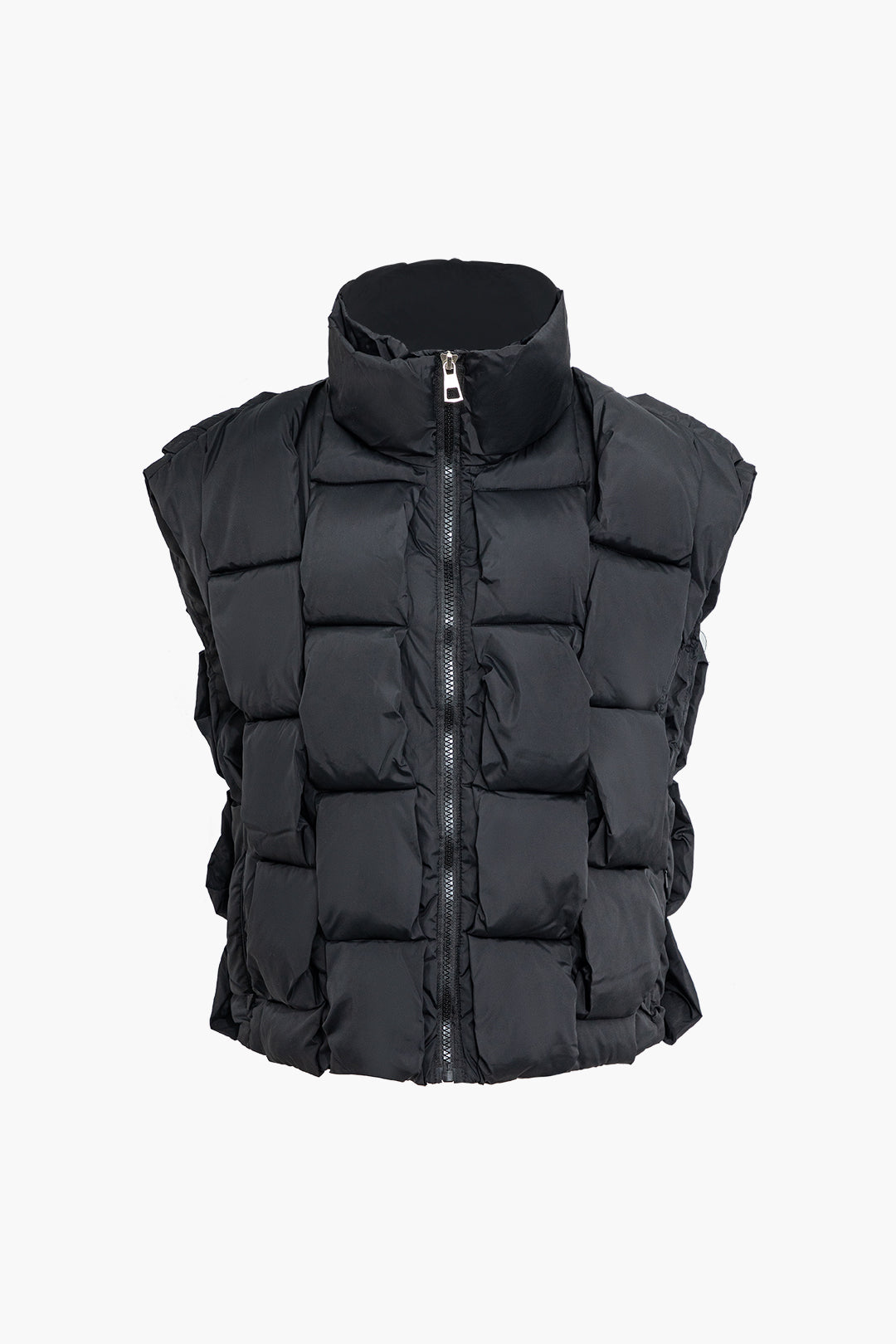 Stand Collar Quilted Puffer Vest