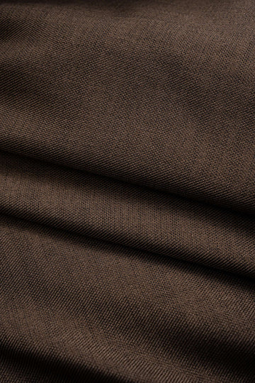 Ruched Button V-Neck Long Sleeve Midi Dress