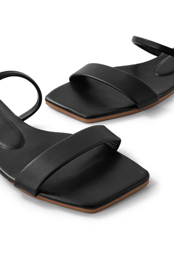 Square Toe Flat Slide Sandals