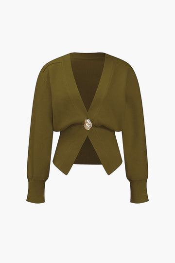 V-Neck Sweater Cardigan