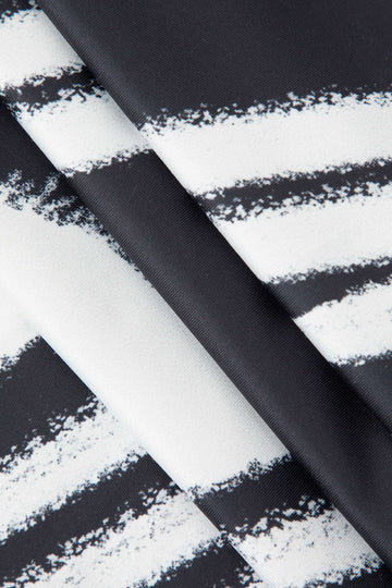 Abstract Print Sleeveless Round-Neck Midi Dress
