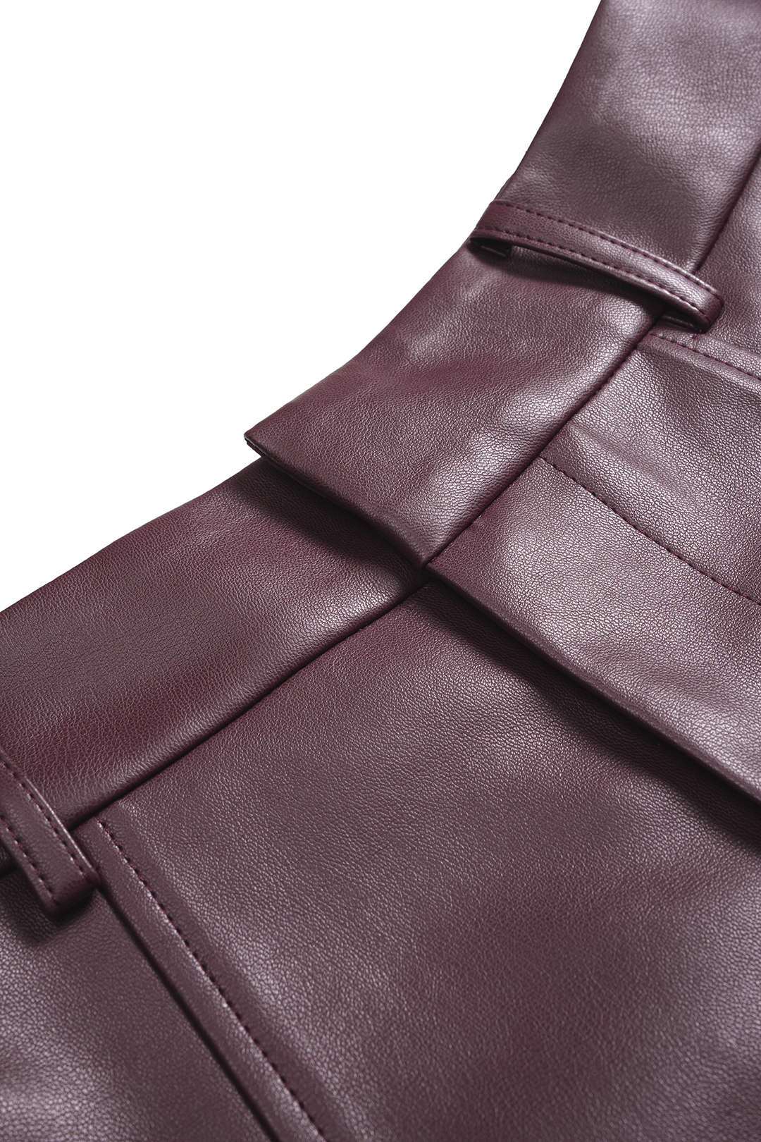 Faux Leather High Waist Wide Leg Shorts