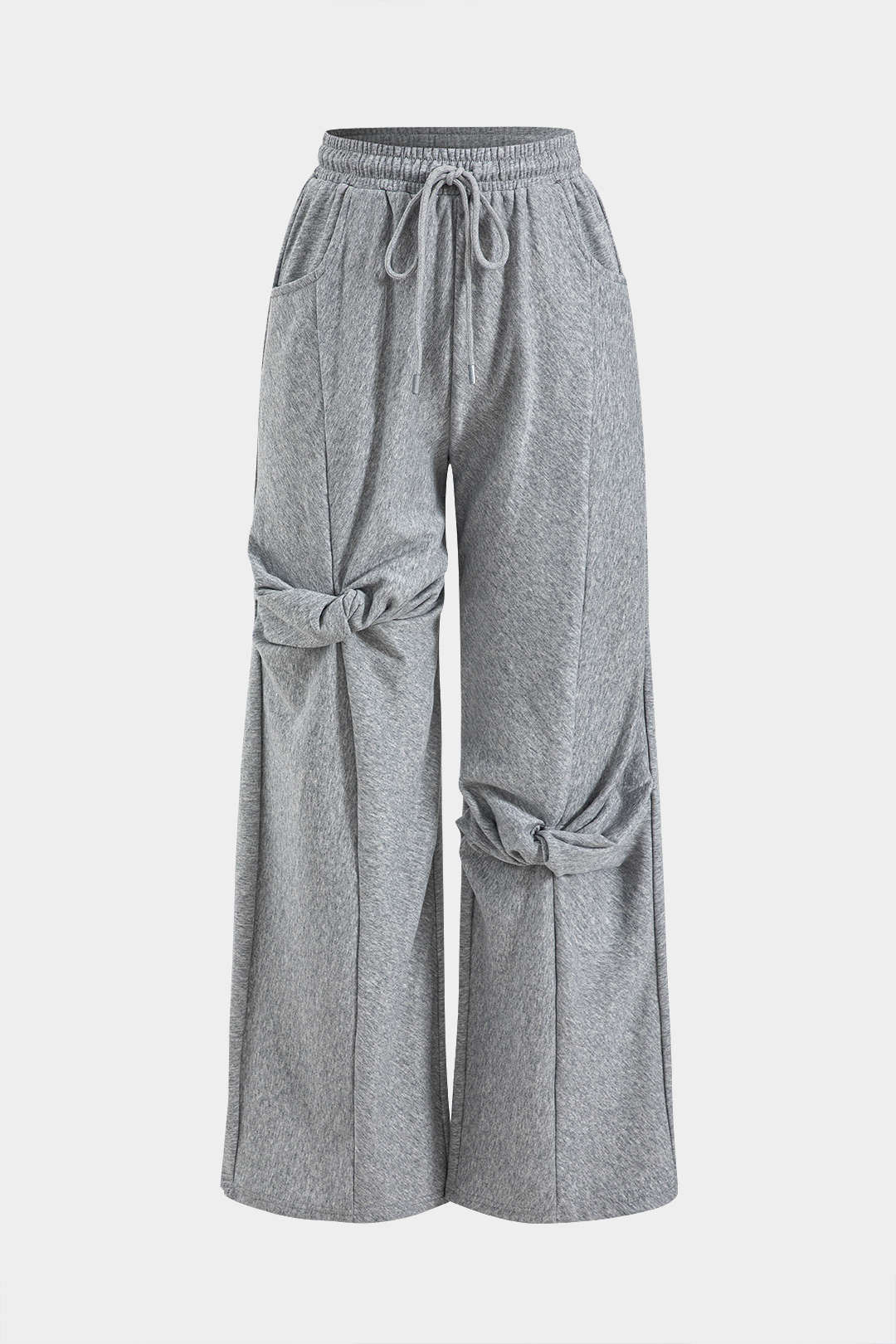 Twist Knot Drawstring Pocket Trousers