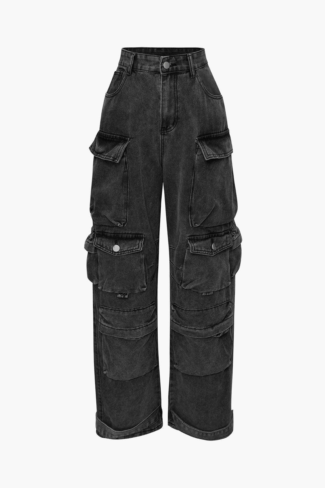 Ombre Multi Pocket Wide Leg Cargo Jeans – Micas