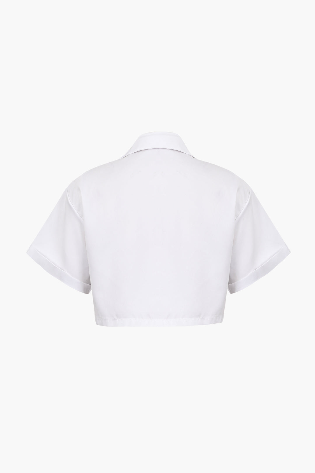 Basic Flap Pocket Twist Hem Shirt