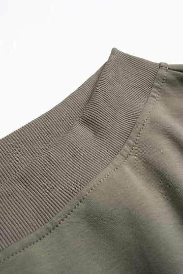 Off Shoulder Metallic Pleated Zipper Waist-Cinching Sweatshirt