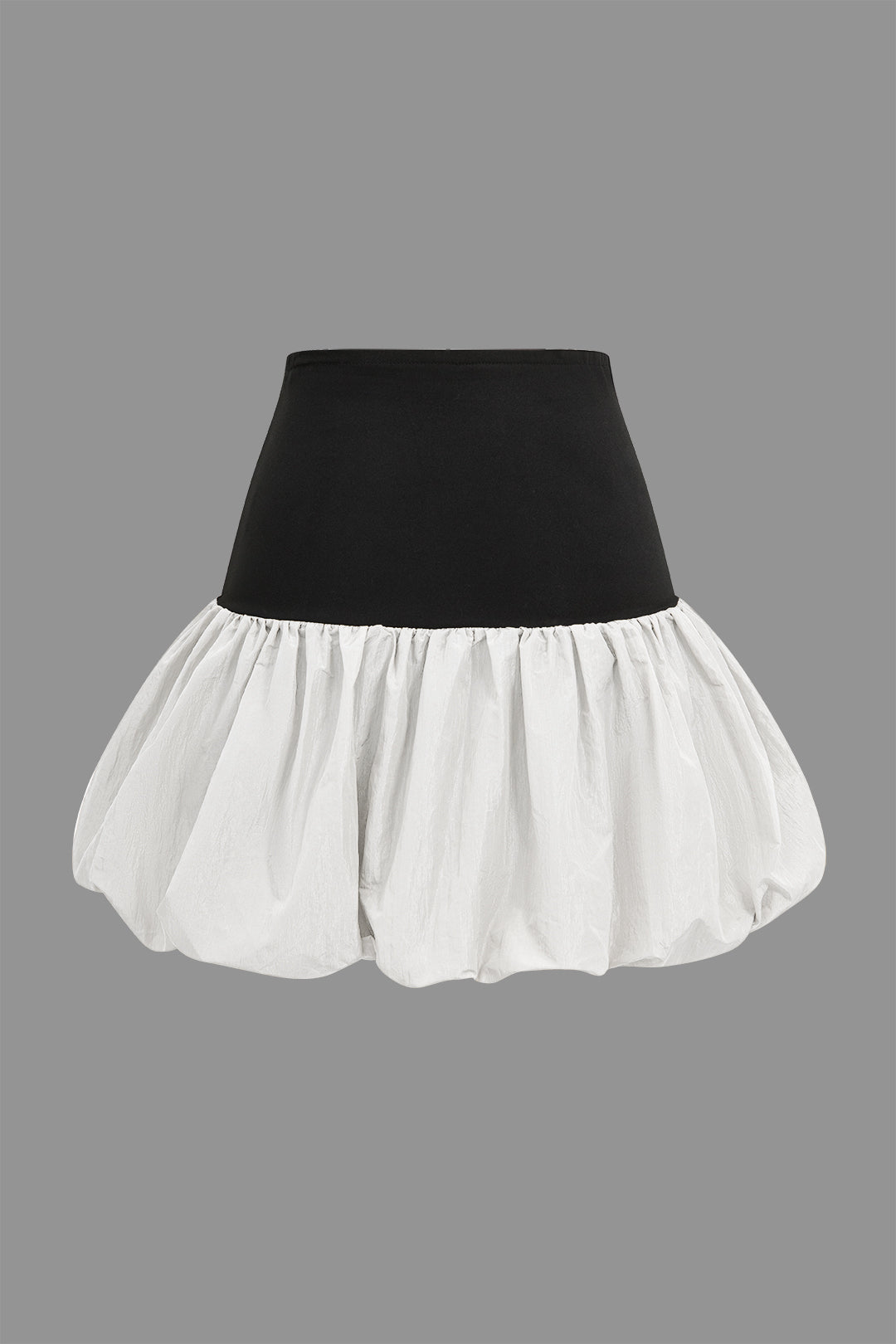 Patchwork Puff Mini Skirt