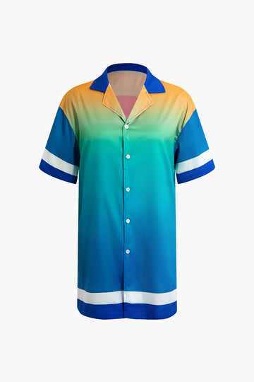 Ombre Short-Sleeve Shirt