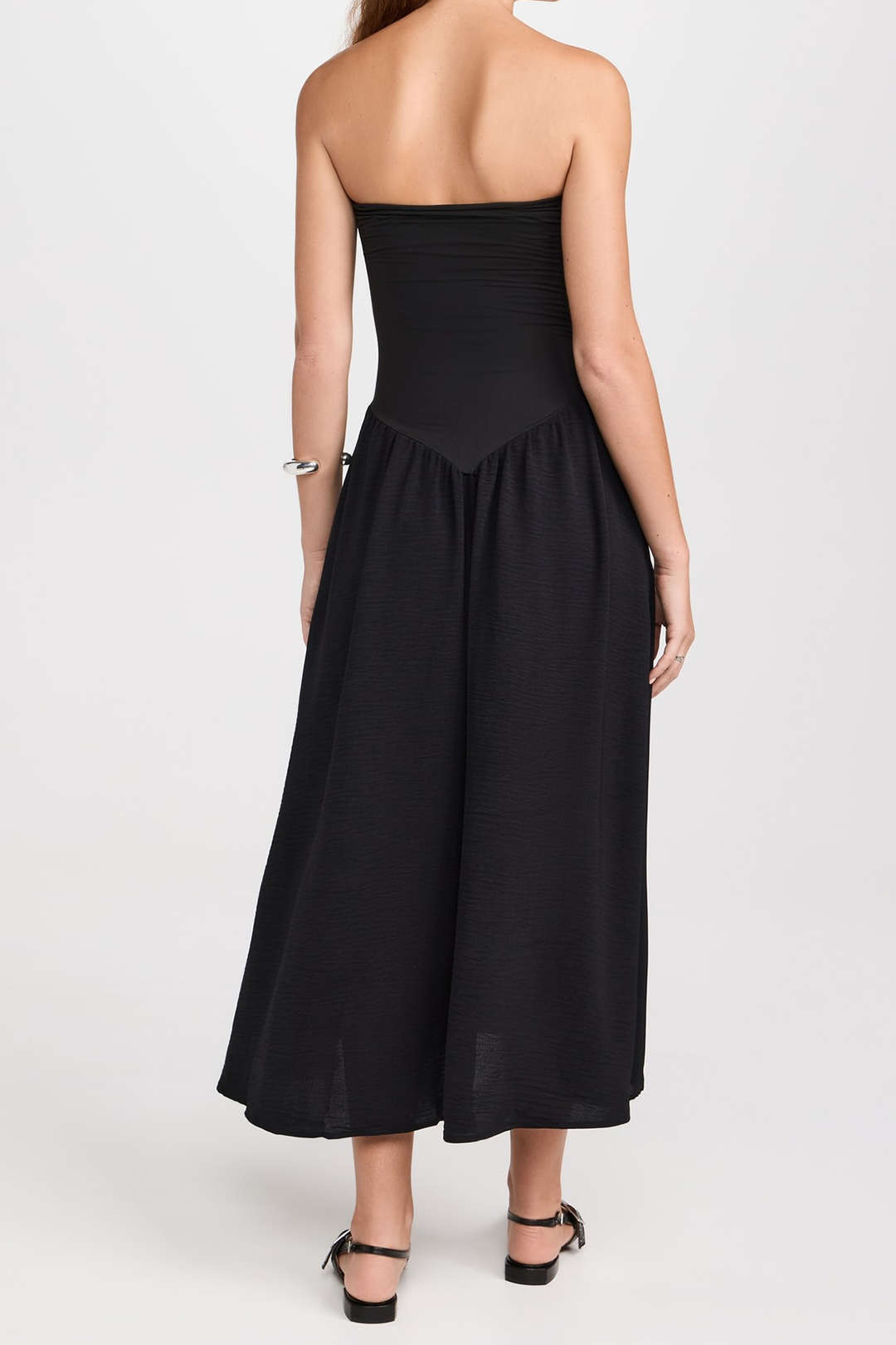 Strapless Sleeveless Pocket Maxi Dress