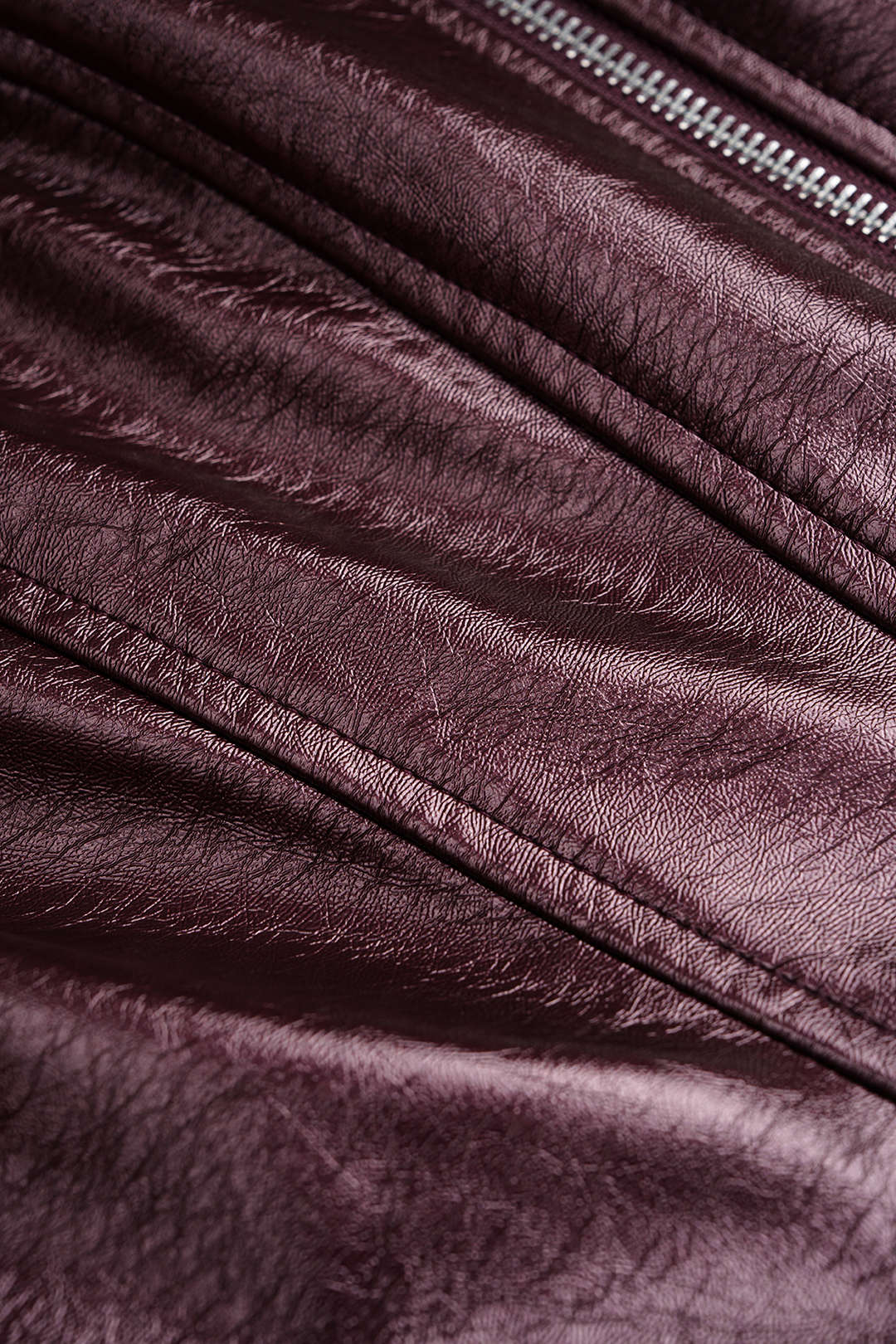 Faux Leather Zipper Corset Jacket